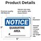 Signmission Quarantine Area #____, 5 in W x Rectangle, Vinyl Decal OS-2PACK-NS-D-35-L-17933 - alternate 6